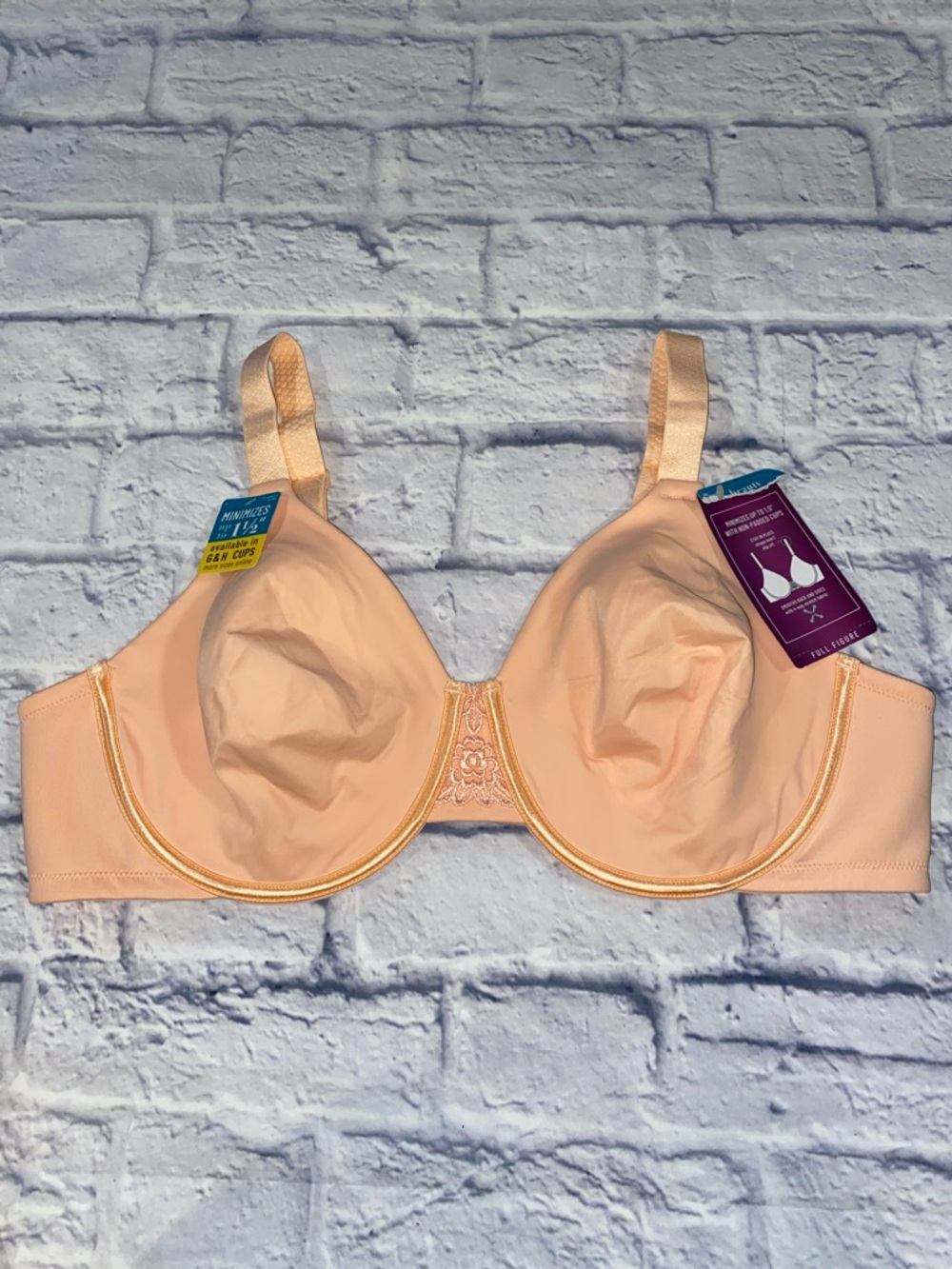 Vanity Fair Beauty Back Full Figure Minimizer Bra Peach Size 44C 76080 NWT